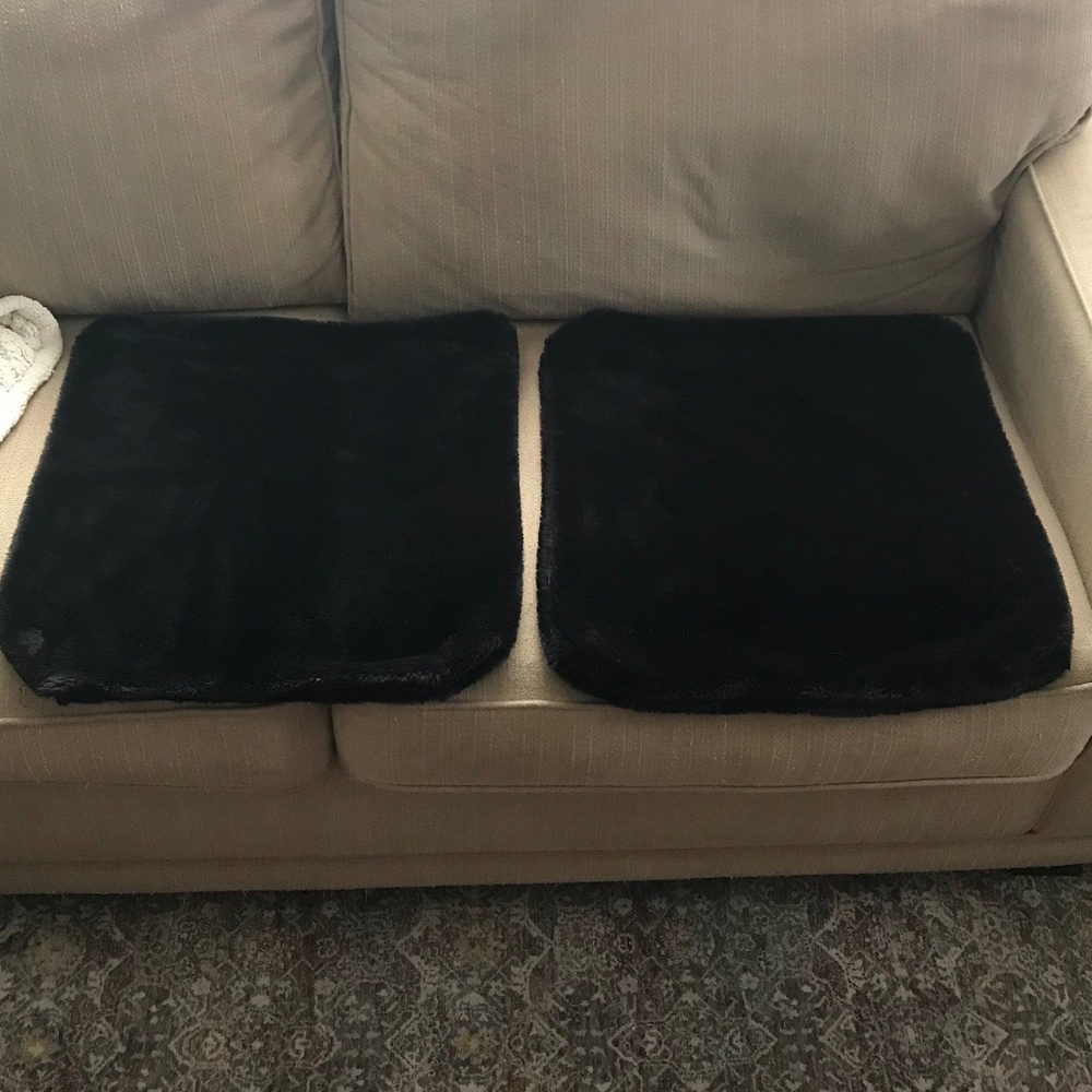Two Plush Pillow Covers 18x18